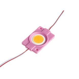 LED модуль 12v COB 2,4w Розовый фото