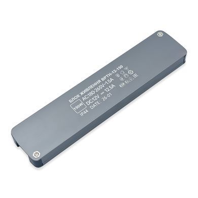 Блок питания 12v тонкий 13мм 12,5а 150w PRO фото