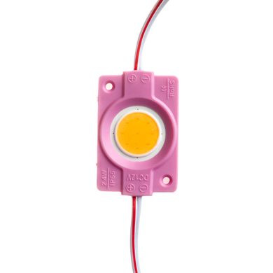 LED модуль 12v COB 2,4w Рожевий фото
