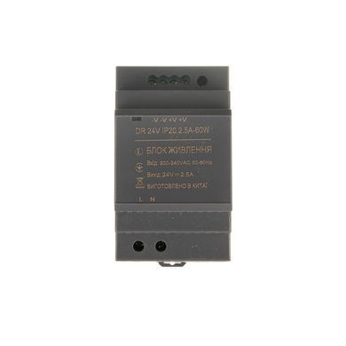 Блок живлення на DIN-рейку 24v 2,5а 60w DR фото
