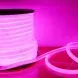 Гибкий LED неон круглый 220v 15*15мм розовый фото