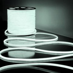 Гнучкий LED неон круглий 220v 16*16мм білий фото