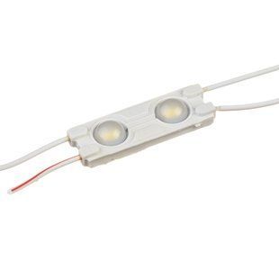 LED модуль 12v SMD 5730 2led Теплый с линзой фото