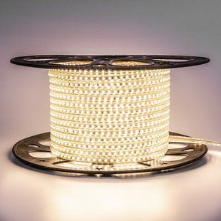 Світлодіодна LED стрічка 220v 2835 120led/m теплий Преміум фото