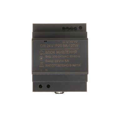 Блок живлення на DIN-рейку 24v 5а 120w DR фото