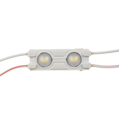 LED модуль 12v SMD 5730 2led Теплий з лінзою фото