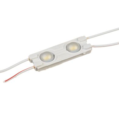 LED модуль 12v SMD 5730 2led Теплий з лінзою фото