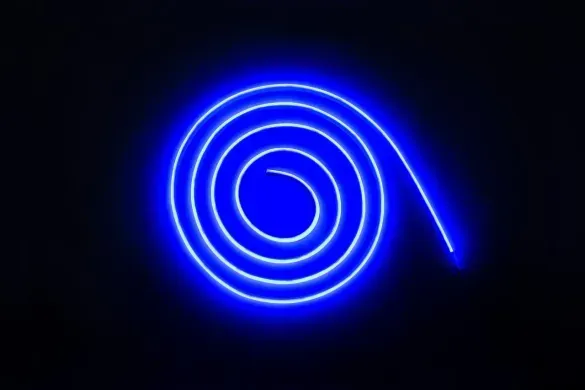 Світлодіодна LED стрічка COB 24v IP67 синій фото