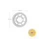 Силиконовый профиль круглый для LED ленты 22*22мм 1м