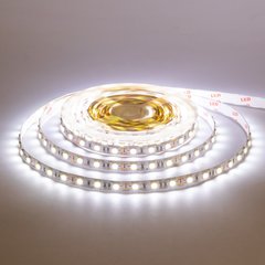 Светодиодная LED лента 12v 5050 60led/m ip65 белый Премиум фото