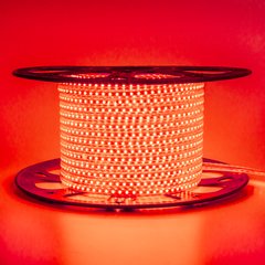 Светодиодная LED лента 220v 2835 120led/m красный Премиум фото