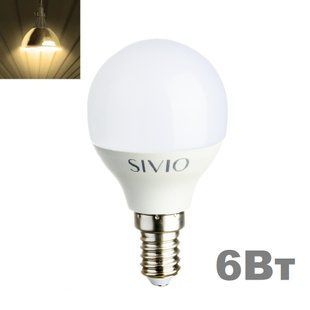 LED лампочка E14 G45 6вт 3000К фото