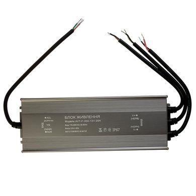 Блок живлення 12v 25а 300w ip67 AVT фото