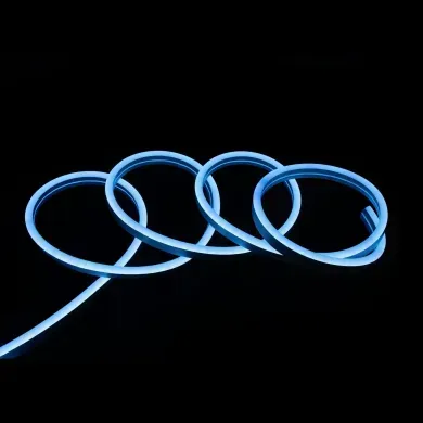 Гнучкий LED неон 220v 8*16мм Блакитний фото