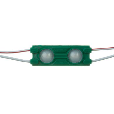 LED модуль 12v SMD 5730 2led Зелений з лінзою фото