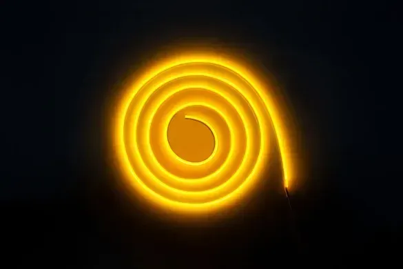 Светодиодная LED лента COB 24v IP67 желтый фото