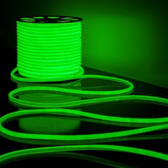 Гнучкий LED неон круглий 220v 16*16мм зелений фото
