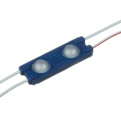 LED модуль 12v SMD 5730 2led Синій з лінзою фото