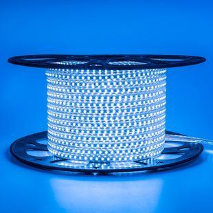 Светодиодная LED лента 220v 2835 120led/m синий Премиум фото