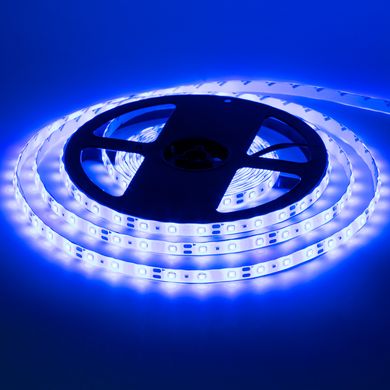 Светодиодная LED лента 12v 2835 60led/m ip65 синий Стандарт фото