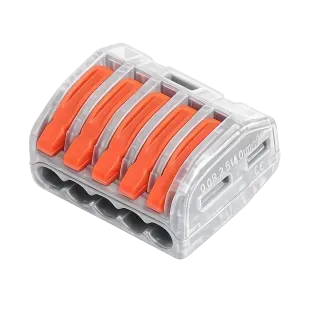 Клемма быстрого монтажа прозрачная x5 RT-415W, Прозорий