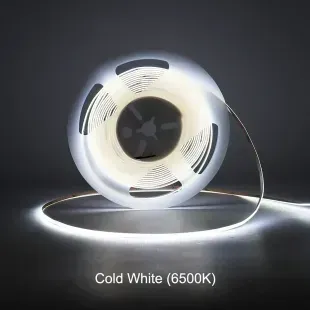 Світлодіодна стрічка COB 12v 3мм 400д/м білий фото