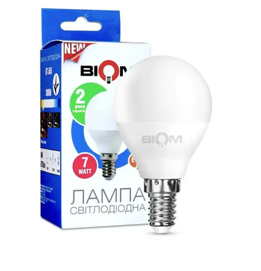 LED лампочка E14 G45 7вт 4500К фото