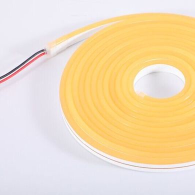 Гнучкий LED неон 12v 6*12мм 1см жовтий Преміум фото
