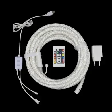 Гнучкий LED неон круглий 5v RGB SMART 5 метрів комплект, RGB Smart, RGB Smart, 5 м