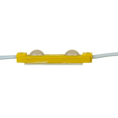 LED модуль 12v SMD 5730 2led Жовтий з лінзою фото