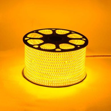 Світлодіодна LED стрічка 220v 2835 120led/m жовтий Преміум фото