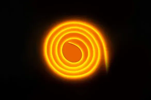 Світлодіодна LED стрічка COB 24v IP67 помаранчевий фото