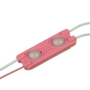 LED модуль 12v SMD 5730 2led Розовый с линзой фото