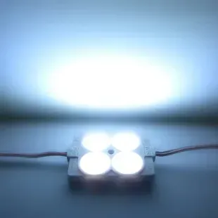 LED модуль квадратный 12v 4040 4led 2w с линзой Белый фото
