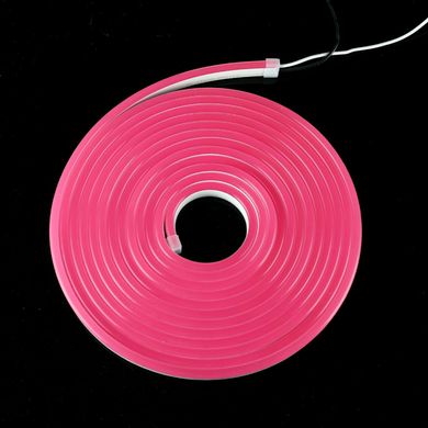 Гнучкий LED неон 12v 6*12мм 1см рожевий Преміум фото