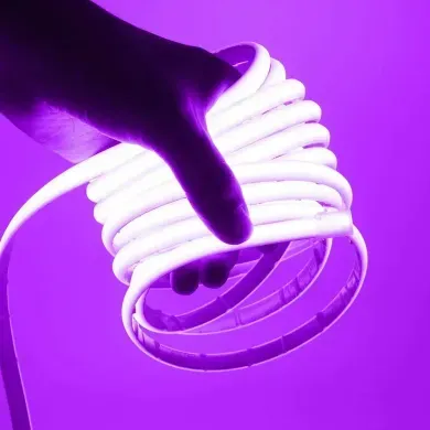 Світлодіодна LED стрічка COB 24v IP67 фіолетовий фото
