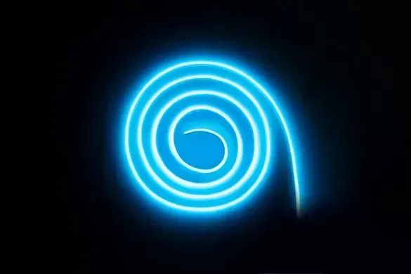 Світлодіодна LED стрічка COB 24v IP67 блакитний фото