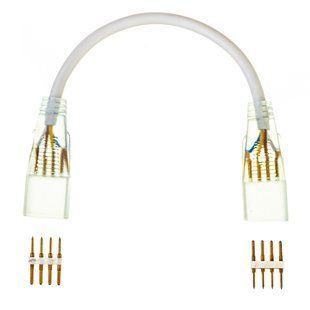 Конектор Кабель + 2 роз'єми для LED неону RGB 220В фото