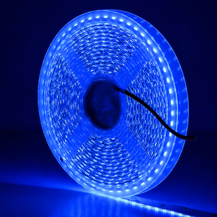 Світлодіодна стрічка 24v 2835 120led/m ip65 в силіконі Синій Преміум фото