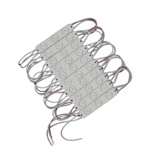Светодиодный модуль 12v 3led 2835 1,5w с линзой PRO фото