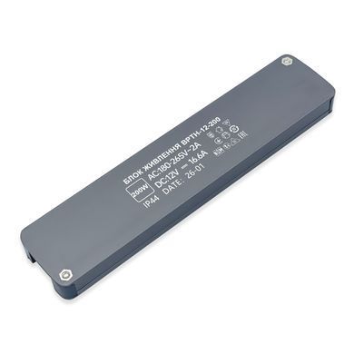 Блок питания 12v тонкий 13мм 16,7а 200w PRO фото