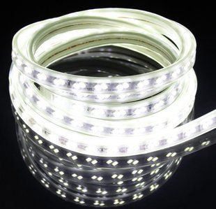 Світлодіодна LED стрічка 220v 5730 120led/m білий Преміум фото