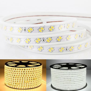 Светодиодная LED лента 220v 5730 120led/m теплый Премиум фото