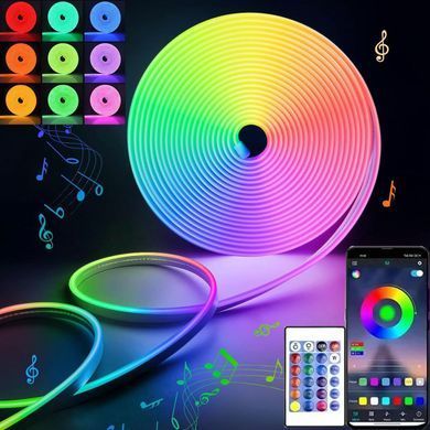 Гибкий LED неон 12v 8*16мм RGB фото
