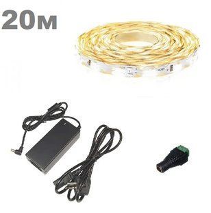Комплект светодиодной LED ленты 20м 60led/m нейтральный фото