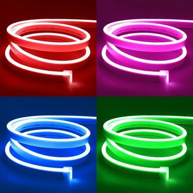 Гибкий LED неон 12v 6*12мм RGB силикон фото