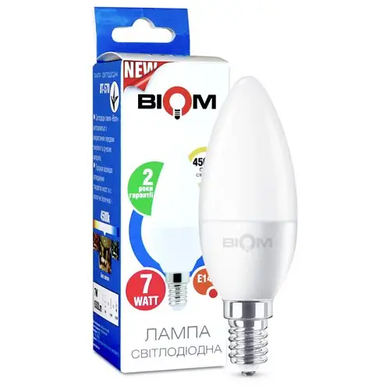 LED лампочка E14 C37 7вт 4500К фото