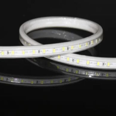 Светодиодная LED лента 220v 5730 72led/m белый Премиум фото