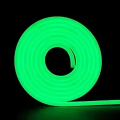 Гнучкий LED неон 12v 8*16мм 1см зелений фото