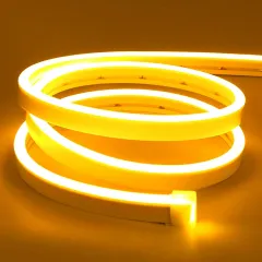 Гнучкий LED неон 12v 8*16мм 2,5см жовтий фото